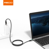 RECCI RTC-P21CL PD 20W FAST CHARGING CABLE 1.2M - BLACK( TYPE-C TO LIGHTNING)